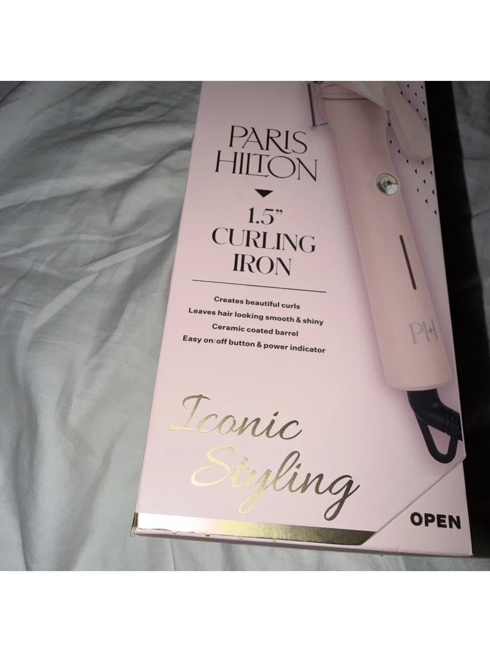 Paris Hilton pink  1.5 in curling iron ceramic coated barrel
